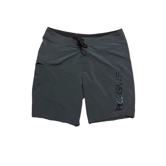 Rogue Fitness Shorts Mens Size 38 Gray Flat Front Athletic MMA Gym - Picture 3 of 6